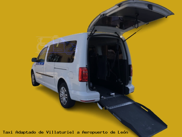 Taxi accesible de Aeropuerto de León a Villaturiel